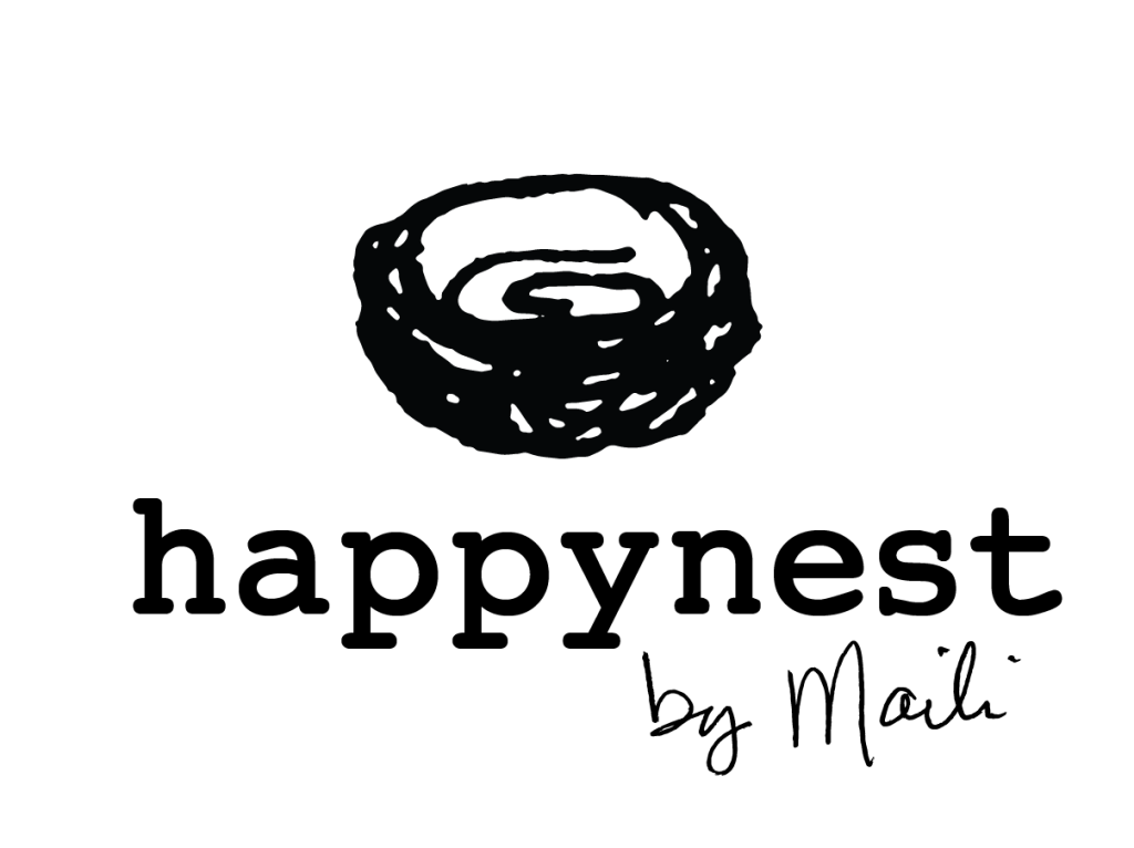 happynest by maili logo with icon black